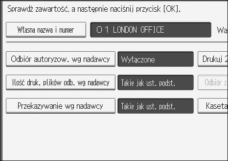 Funkcje faksu H Wybierz pozycjê do zarejestrowania. 4 Naleåy wybraæ tylko pozycje, które bêdà rejestrowane. Aby anulowaæ ustawienia, naciãnij przycisk [Anuluj].