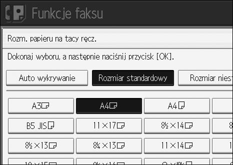 Osobna obsâuga nadawców specjalnych G Naciãnij przycisk [Wâàczone] lub [Wyâàczone], a nastêpnie naciãnij przycisk [OK]. Rysunek przedstawia przykâadowy ekran funkcji "Odbiór autoryzowany".