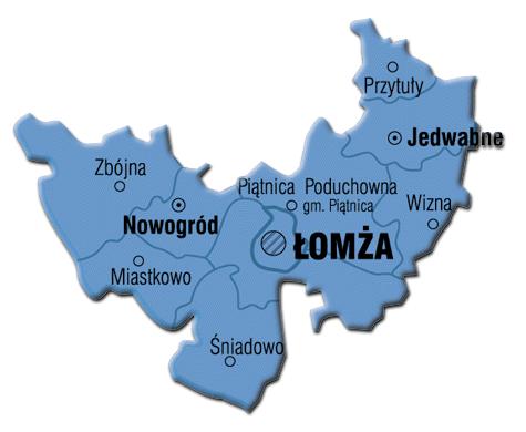 Mapa 1. Położenie w powiecie łomżyńskim Źródło: www.gminy.pl Powierzchnia Srebrowa obejmuje 6,87 km 2, co stanowi niewiele ponad 5% powierzchni gminy (133 km 2 ).