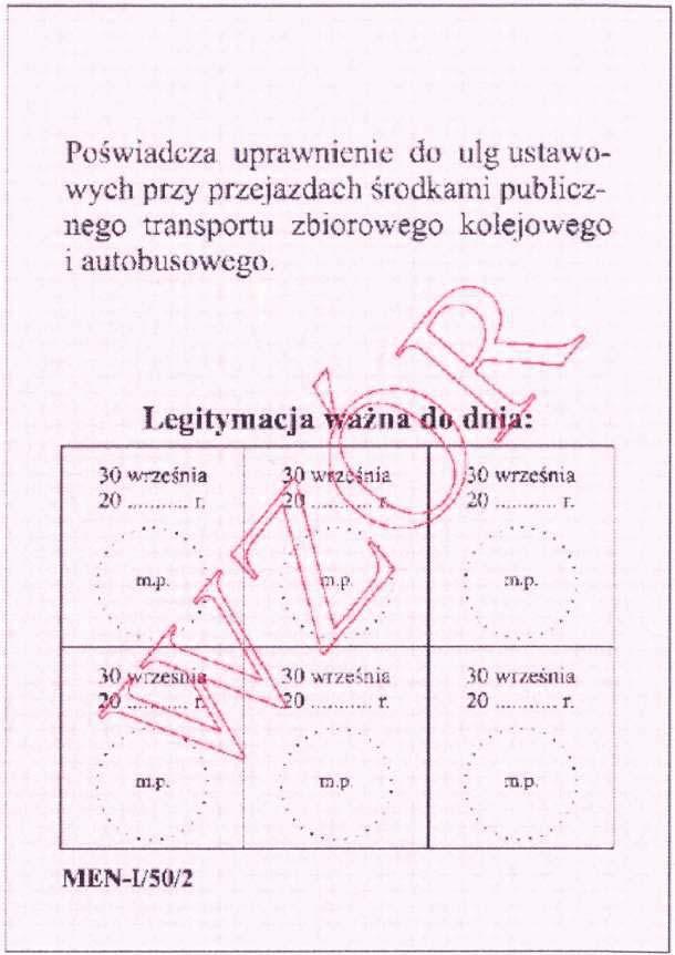 NIEPE NOSPRAWNYCH Wzór nr 20 do 19,28 Wzór