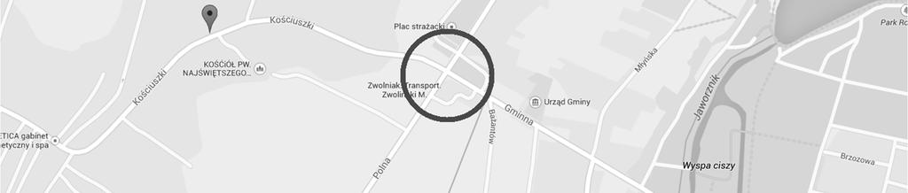 kościuszki jest skrzyżowaniem czterowlotowym, znajduje się na centralnej części miejscowości Dobieszowice