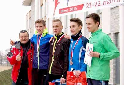 solidnie przepracował, co ma swoje przełożenie w wynikach: III miejscu na Mistrzostwach Polski w Biegach Przełajowych Juniorów Młodszych (Iława, 21 III, 5000 m), I miejscu na Mistrzostwach