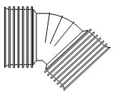 System kanalizacji zewnętrznej PP Kałtki PP korugowane Kolano rury PP kor.