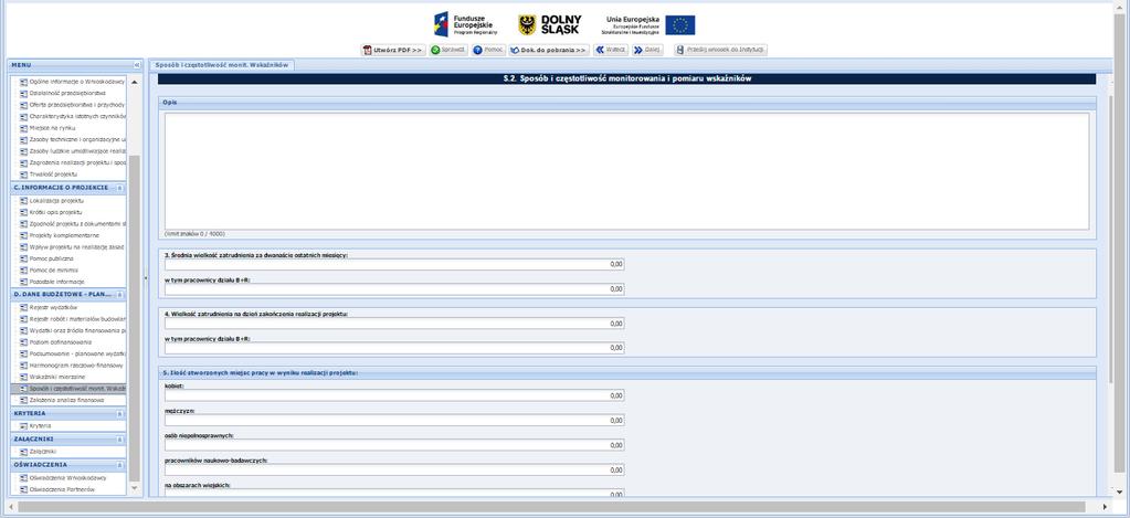 Załącznik numer 1 do instrukcji Lista wskaźników na poziomie projektu dla działania 1.2.