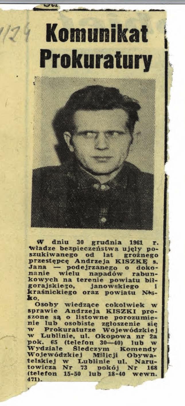 zebrała się 23 października 1954 r., wszyscy byli uzbrojeni w pistolety. We wsi Rataj Ordynacki, pow.