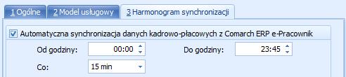 Po wysłaniu zamówienia w oknie pojawi się kolejna zakładka o nazwie Harmonogram synchronizacji.