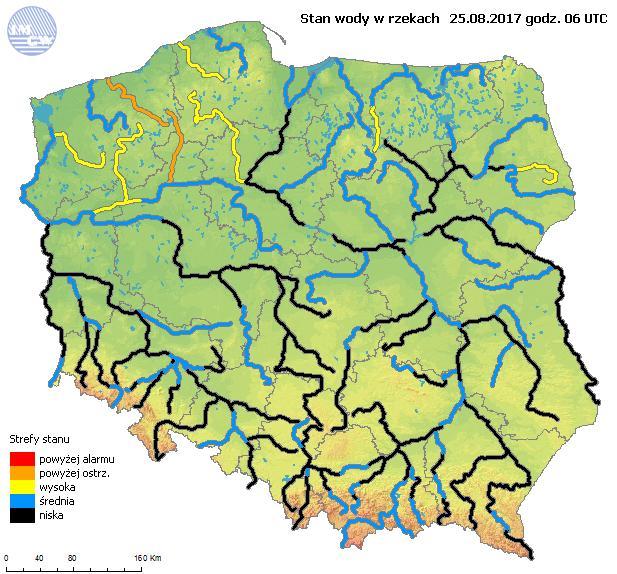 Zachmurzenie duże z większymi przejaśnieniami. Opady deszczu. Temperatura minimalna od 14 C do 16 C, jedynie na zachodzie 10 C, 13 C.