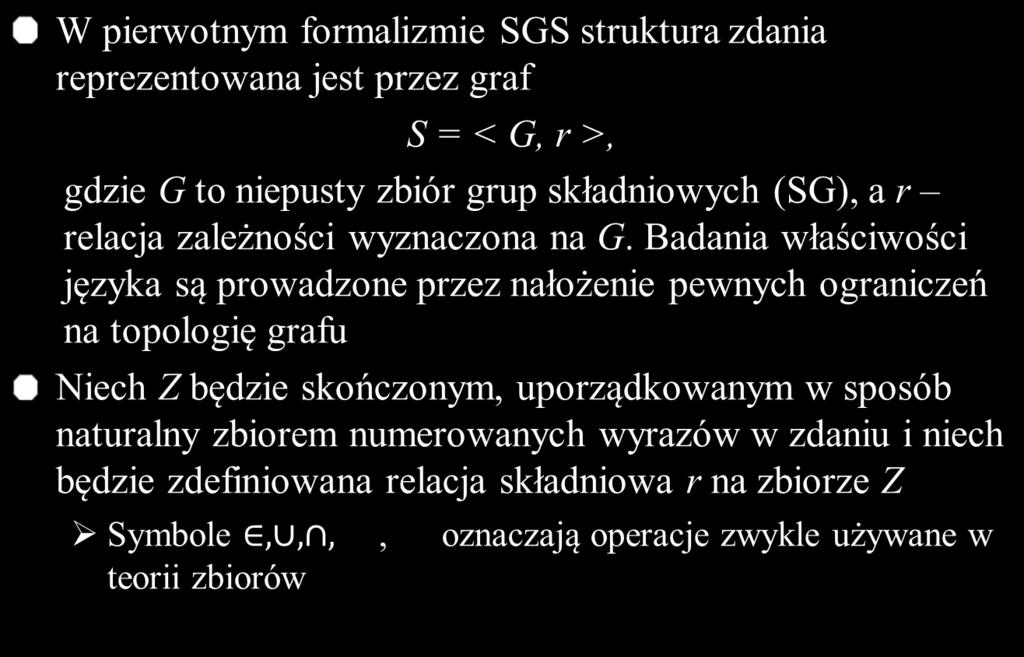 Formalizm SGS# a modelowanie składni i