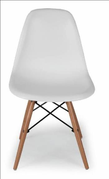 Materiał: siedzisko - polipropylen Wykończenie nóg : drewno jesion Wymiary (wysokość, szerokość, długość): 82 x 46,5 x 53 (cm)
