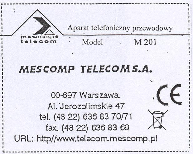 Jeżeli połączenie nie zostało zrealizowane należy: odłożyć słuchawkę, podnieść ją, ponownie wcisnąć przycisk POWTÓRZ. OPTYCZNY WSKAŹNIK DZWONIENIA[10] - wskaźnik świeci w momencie dzwonienia telefonu.