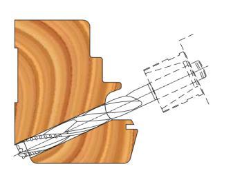 Frezy spiralne 3 ostrzowe do wykonywanie frezowań pod kanały w ramach okien. o maszyn numerycznych CNC. Posuw 4-10 m/min przy obrotach 18 000-20 000 RPM. Obróbka wykańczająca.