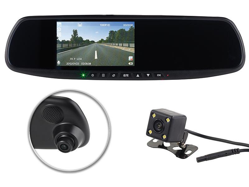 Wideorejestrator jazdy w lusterku wstecznym z kamerą cofania/full HD/Bluetooth NavGear NAV-400.