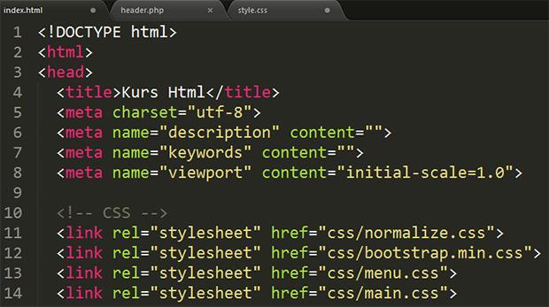 Darmowe edytory HTML Notatnik systemowy