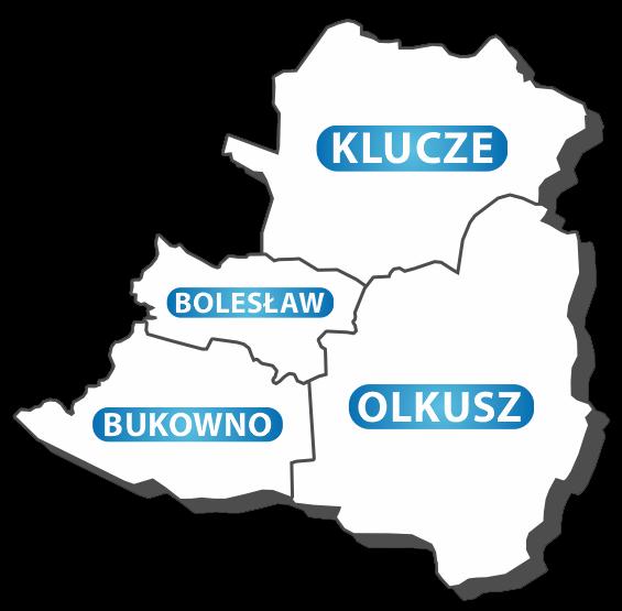 Zasięg projektu Projekt swoim zasięgiem obejmuje Miasto i Gminę Olkusz, Miasto Bukowno, Gminę Klucze oraz Gminę Bolesław.