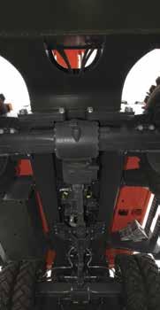 Skrzynia biegów jest montowana bezpośrednio na tylnej osi w celu zapewnienia bezpieczeństwa i optymalnego prześwitu pod podwoziem.