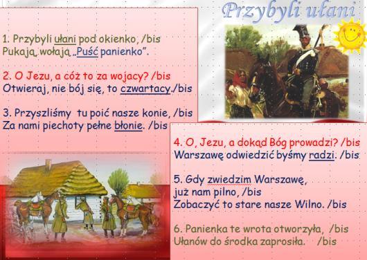 Pod koniec koncertu publiczność zaśpiewała razem z orkiestrą patriotyczne pieśni Rotę oraz Przybyli Ułani Pod