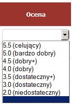 Ocena po ocenach Data Oceny po dacie oceny Rys. 16 Status Oceny po jednym z czterech poniższych statusów oceny: W przygotowaniu ocena zapisana, nie jest widoczna w indeksie elektronicznym studenta.