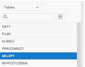 Przejdź do przeglądania zawartości relacji korzystając z zakładki Data. III.