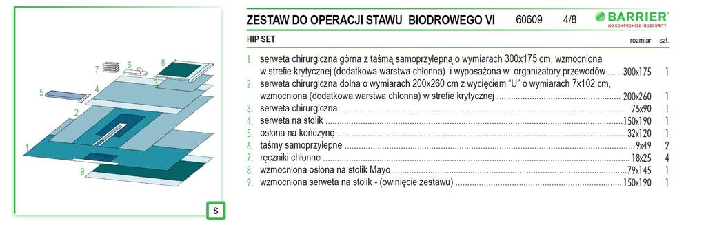 Pytanie Nr 49, dotyczy Pakietu Nr 3 poz. 2 Czy Zamawiający dopuści zaoferowanie zestawu do chirurgii biodra, czterowarstwowego (strefa krytyczna), trójwarstwowego w pozostałej części.