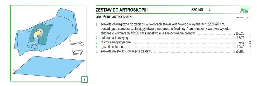 Wytrzymałość na wypychanie na sucho >180 kpa. lub Czy Zamawiający dopuści zaoferowanie zestawu do artroskopii o gramaturze 146 g/m2 strefa krytyczna 63 g/m2 strefa mniej krytyczna).