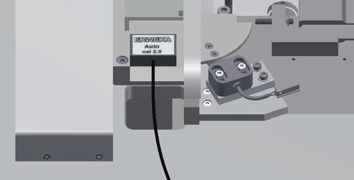 0 do aparatu razem z drukarką, należy zastosować opcjonalny koncentrator USB. 2. Włączyć zasilanie instrumentu. 3. Następnie umieścić kwadratową końcówkę AutoCal 2.0 na stacji pomiaru twardości. 5.