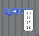 Omawiamy poszczególne bloki na przykładzie digital on i digital off. Blok digital (10) ON (włączony) ustawia na Arduino stan wysoki, czyli wysyła napięcie 5V na pin o numerze 10.