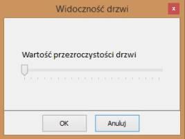 drzwi lub ich fragmenty można nanieść własne grafiki tutaj ustala się również ilość skrzydeł niezależnie dla obu zestawów drzwi (głównych i pawlaczowych) można ustalić liczbę torów, po których drzwi