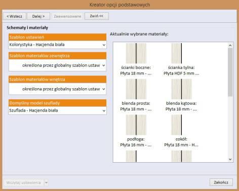 etapy projektowania szafy w każdej chwili można go wyłączyć i projektować