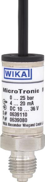 Elektroniczny pomiar ciśnienia Zminiaturyzowany czujnik ciśnienia Model M-10, wersja standardowa Model M-11, wersja z membraną czołową Karta katalogowa WIKA PE 81.
