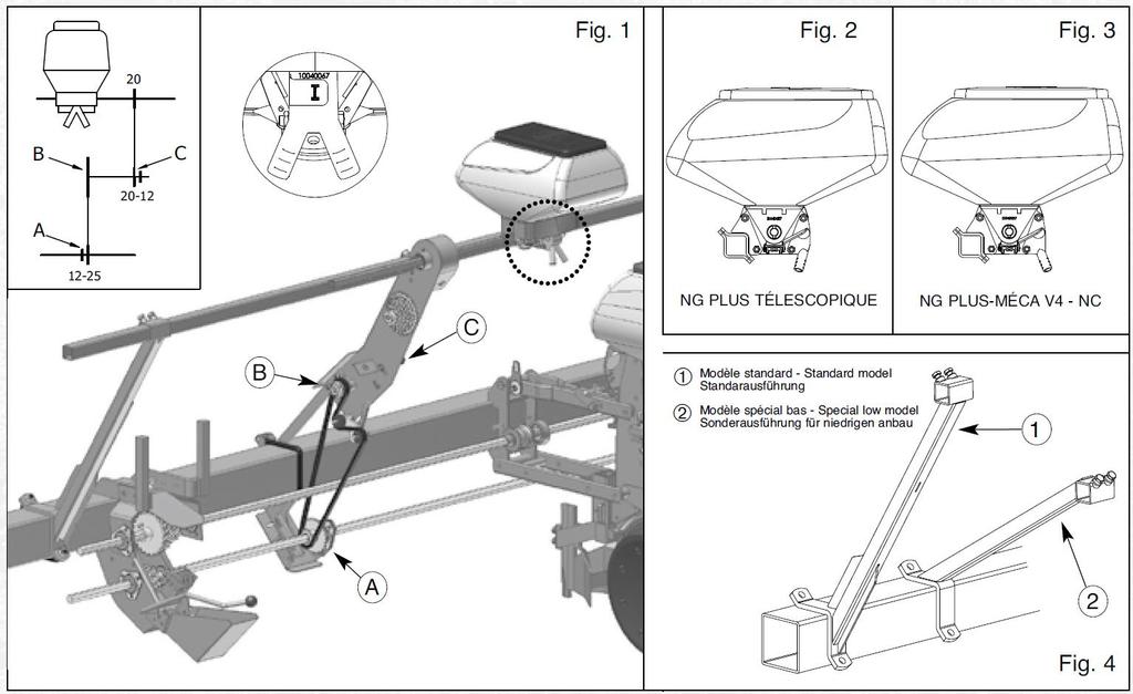 ze stałą troską o wzrost jakości i bezpieczeństwa produkowanych maszyn. NG PLUS na ramie teleskopowej: Fig. 2 NG Plus, MECA V4, NC: Fig.