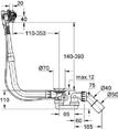 19 506 LS3 Eurostyle Jednouchwytowa bateria wannowa metalowa dźwignia GROHE QuickFix zakryte przyłącze automatyczny przełącznik: wanna/prysznic metalowa rozeta ścienna 27 663 LS0 Power&Soul