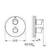 kulowy powłoka chromowa GROHE StarLight wewnętrzny kanał wodny minimalny przepływ 4 l/min 19 243 001 Grohtherm 2000 element zewnętrzny zaworu podtynkowego do zaworów podtynkowych, 1/2, 3/4, 1