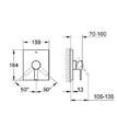 zabudowy regulowana bezstopniowo, zakres regulacji 66-113 mm do stosowania z elementem podtynkowym 29 033 000 przełącznik pięciodrożny element do zabudowy podtynkowej