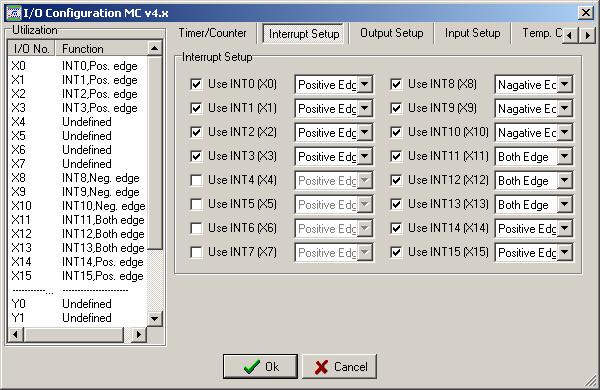 9.5.2 Konfiguracja przerwania za pomocą WinProladder W oknie Project Windows kliknąć opcję I/O Configuration : Project name System