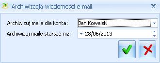 7.7.5 Seryjna archiwizacja maili W skrzynce pocztowej w menu głównym (wstążka) znajduje się przycisk Archiwizuj w grupie Archiwizacja.