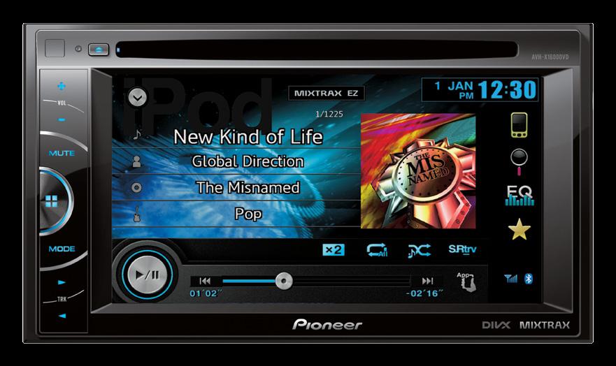 BLUETOOTH, TRYBEM APPRADIO I MIXTRAX EZ PRZYGOTOWANY NA MIRRORLINK AVH-X1600DVD 6,1" SAMOCHODOWA JEDNOSTKA AV Z BLUETOOTH, TRYBEM APPRADIO I MIXTRAX EZ PRZYGOTOWANY NA