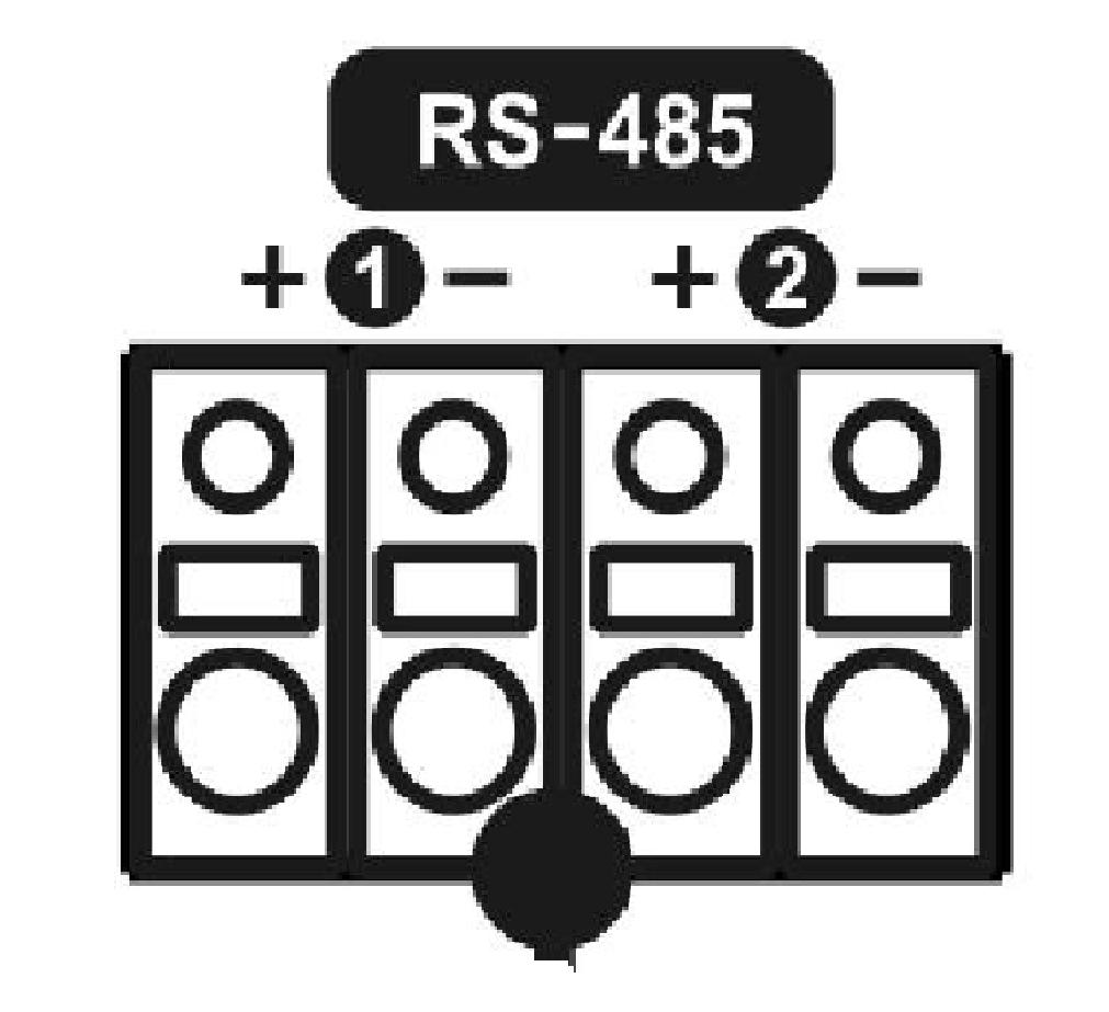 1 Podłączanie rejestratorów RS-485 (+)