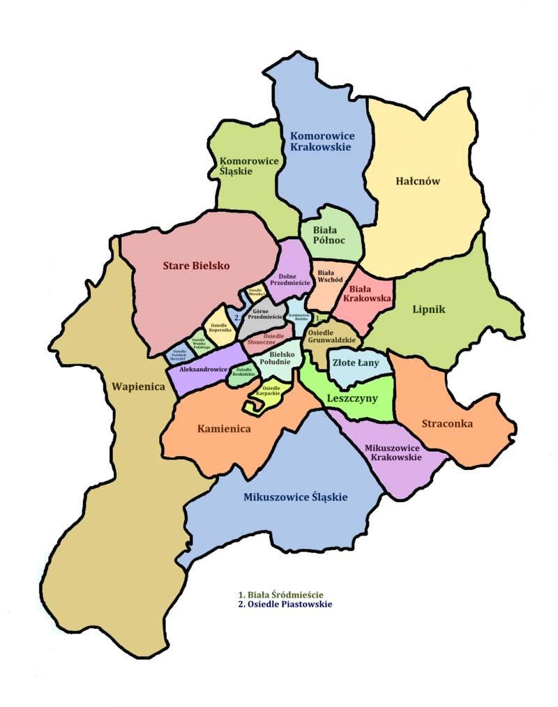 Podział administracyjny miasta Bielska-Białej 14 Id: