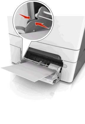 Usuwanie zacięć 159 4 Przesuń prowadnicę papieru, aż delikatnie dotknie krawędzi stosu papieru.