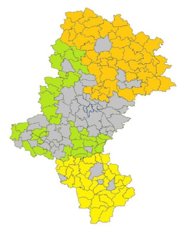 Obszary funkcjonalne Lokalnych Strategii Rozwoju Podział województwa na trzy obszary funkcjonalne Lokalnych Strategii Rozwoju: północny, południowy i zachodni.