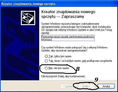 www.viaken.pl I klikając na Przeglądaj wskazujemy katalog na płycie ze sterownikami.