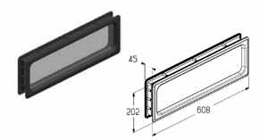 Przeszklenia (dotyczy paneli typu Mikrofala i Panel-S, wykluczony jest montaż szyb w panelu najniższym i najwyższym oraz w panelu