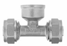 Trójnik PEX 16 x 1/2 x 16 mm gwint wewnętrzny system skręcany Rozmiary DN L D H 1/2 63 16 40,5 ALTH-174769 Zastosowanie do łączenia rur wielowarstwowych w