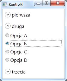 Expander Ukrywa swoją zawartość, którą użytkownik może rozwinąć.