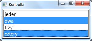Items Controls kontrolki elementów Pozwalają na wyświetlanie listy wielu elementów.