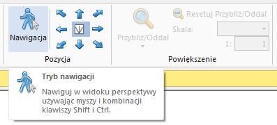 Projektowanie Nawigacja Nowy tryb Nawigacji i ikony kursora dla poszczególnych jej typów Fusion wykorzystuje teraz jeden zintegrowany tryb nawigacji w widoku perspektywy, polegający na użyciu