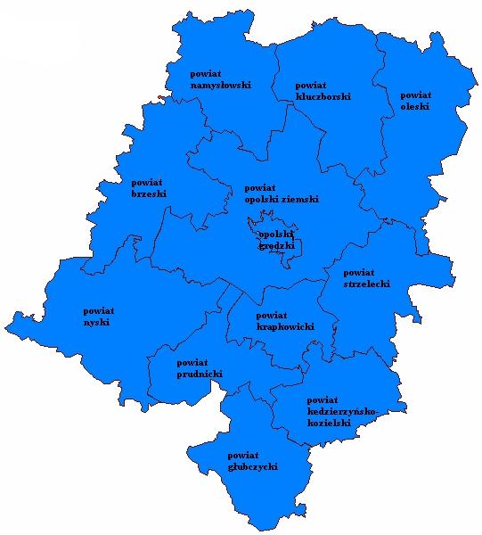 Dane geograficzno - administracyjne województwa opolskiego Województwo opolskie Województwo opolskie po³o one jest w po³udniowo - zachodniej czêœci Polski. Jego powierzchnia wynosi. km.