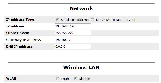 2.3. Konfiguracja dla sieci LAN Typ adresu IP (IP address Type) Można wybrać statyczny (Static) lub dynamiczny (DHCP Dynamic Host Configuration Protocol ) adres IP.