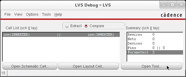 Po naciśnięciu OK pojawi sie następne okno pozwalające na debagowanie błędów LVS