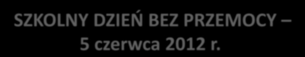 SZKOLNY DZIEO BEZ PRZEMOCY W Programie: -wystawa plakatów promujących prawa dziecka wykonanych przez uczniów